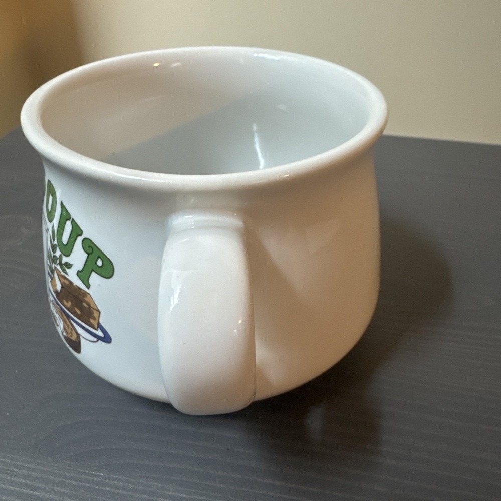 Vintage Onion Soup Mug Crock Cup w/ Handle ~ Collectible 70's Recipe - Picture 2 of 5
